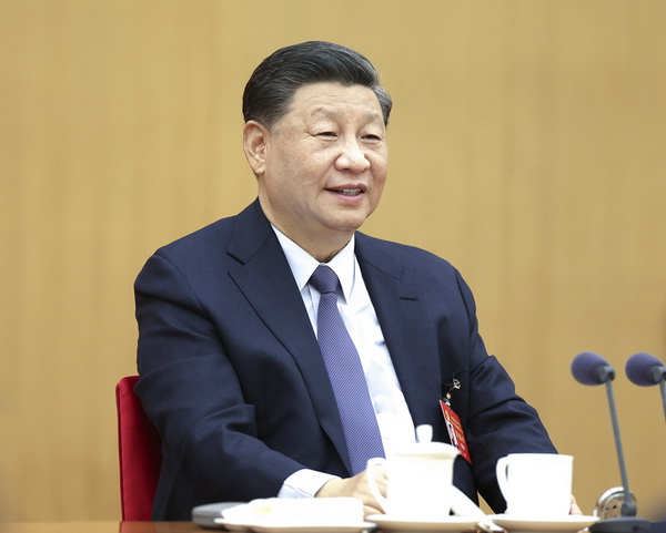 習近平在參加黨的二十大廣西代表團討論時強調 心往一處想勁往一處使推動中華民族偉大復興號巨輪乘風破浪揚帆遠航